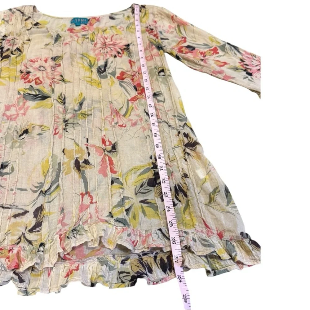 Karma Highway Cotton Boho Floral Top size S